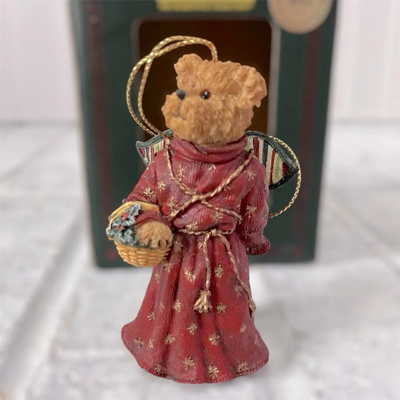 Boyds Bears Longaberger Exclusive Crystal Angelfrost Bearstone Christmas Ornamen - Picture 2 of 11